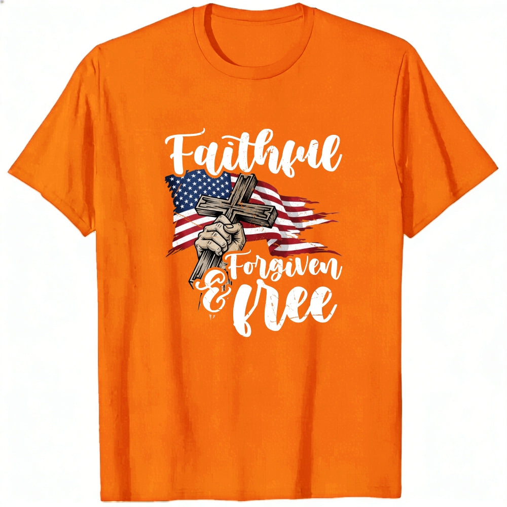 Patriotic Christian Faithful And Free Classic T-Shirt