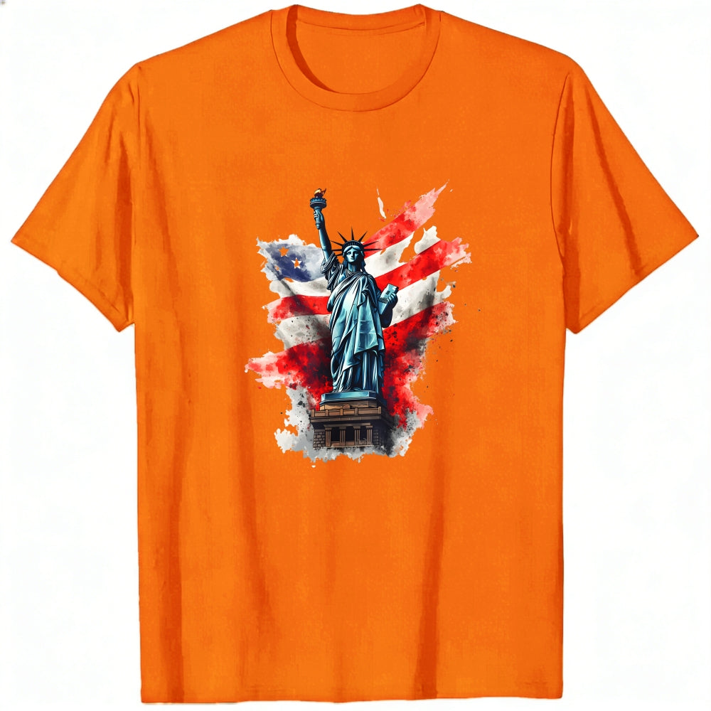 Patriotic American Flag Statue Of Liberty Classic T-Shirt