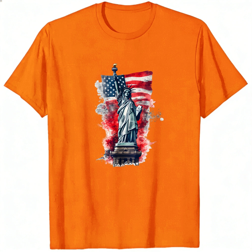 American Flag Statue Of Liberty Classic T-Shirt