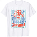 Summer Vintage Iced Coffee And Sunshine Graphic Classic T-Shirt