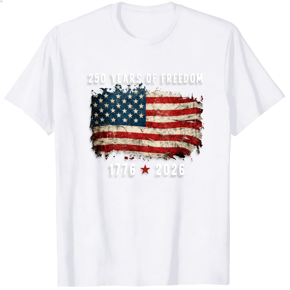 Patriotic American Flag Design Classic T-Shirt 250 Years Of Freedom 1776 2026