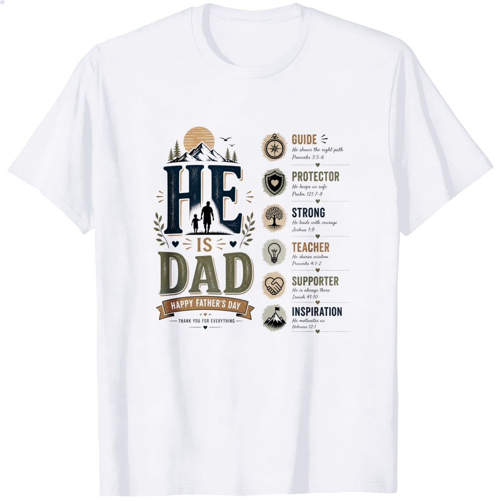 Retro Typography Classic T-Shirt He Is Dad Father's Day Design
