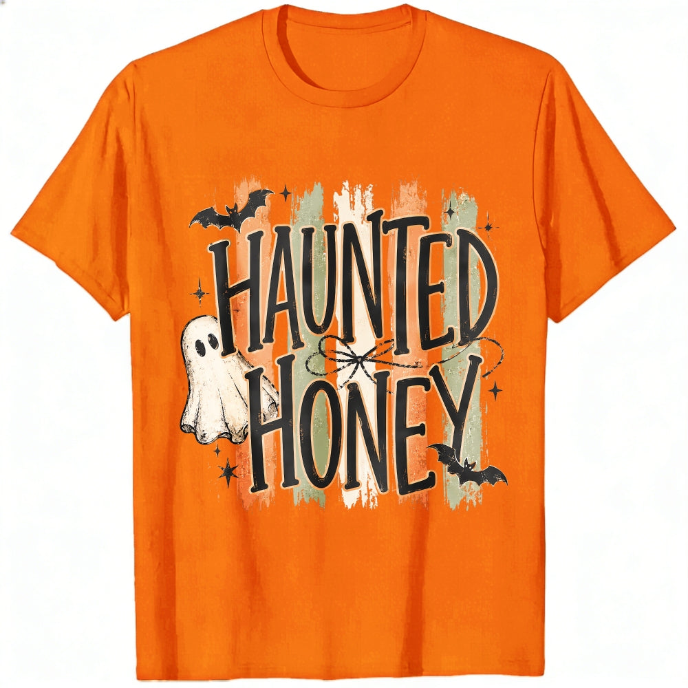 Halloween Haunted Honey Ghost Bat Classic T-Shirt