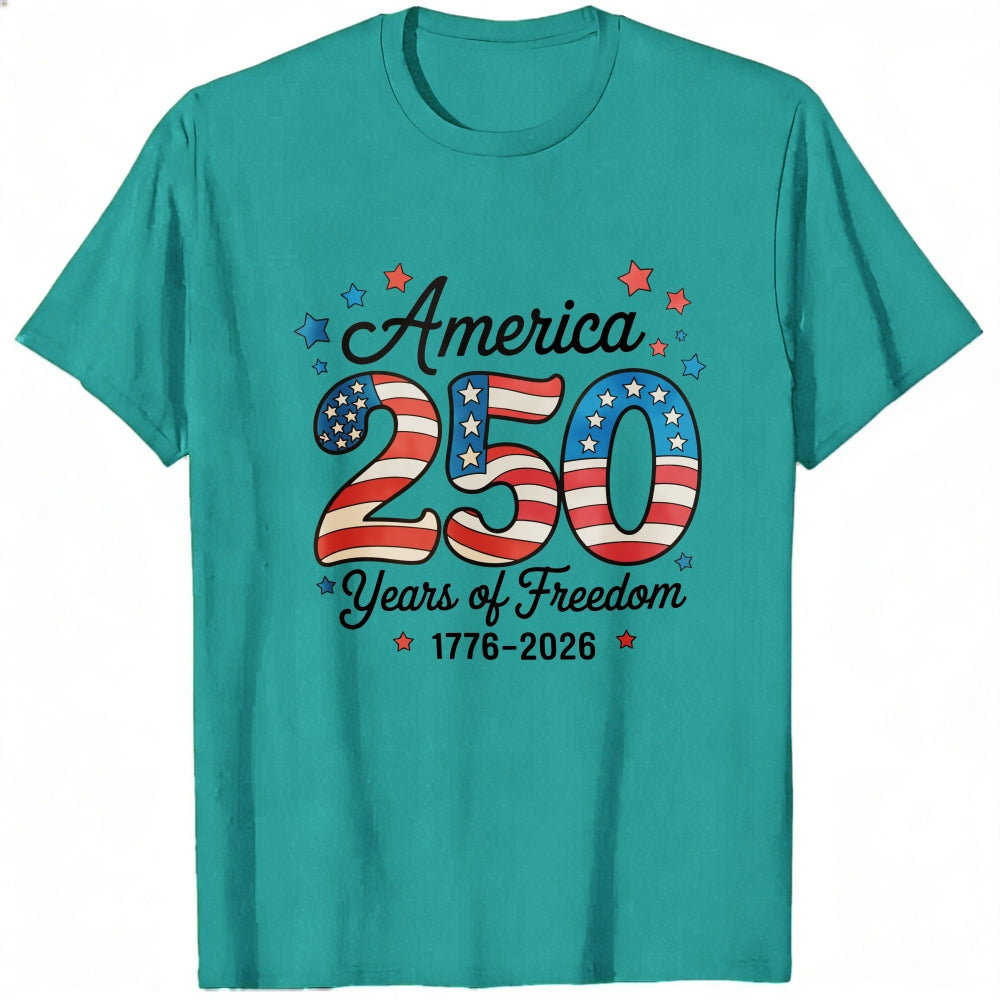 Patriotic American Flag Design Classic T-Shirt America 250 Years Of Freedom 1776 2026