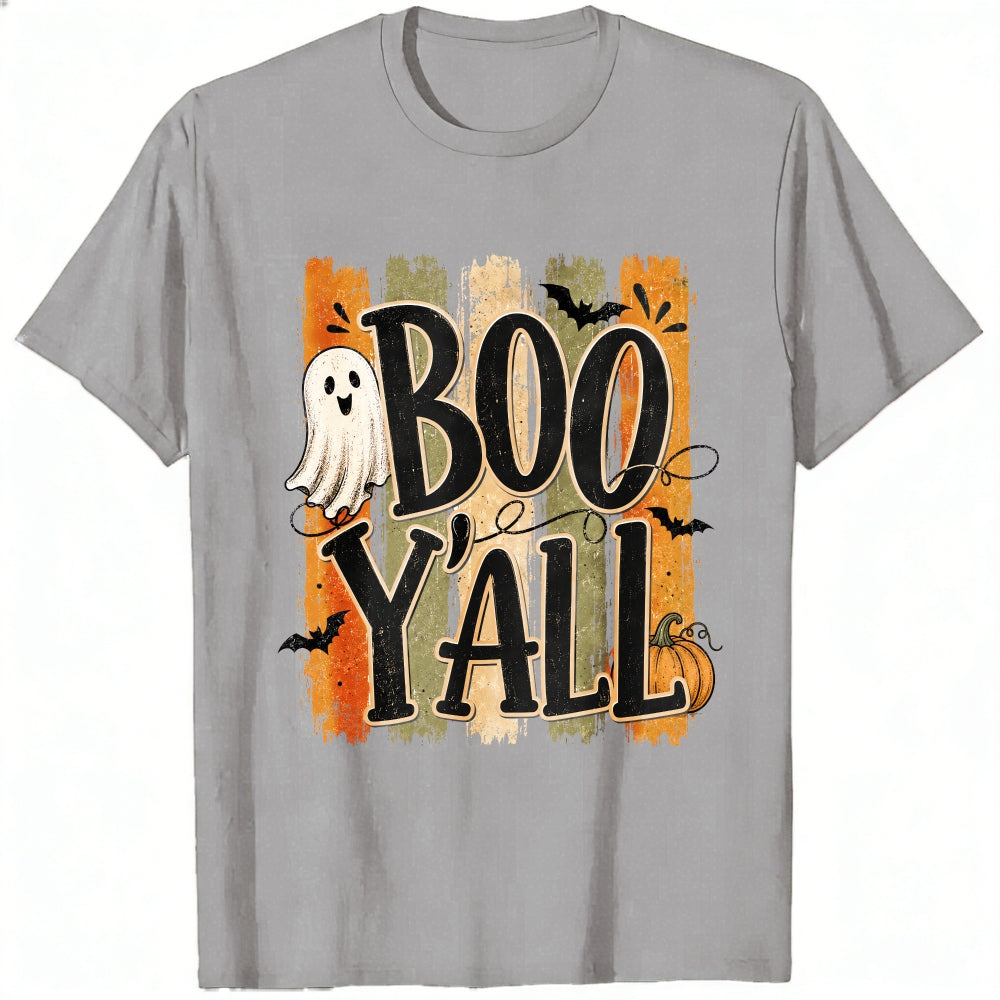 Vintage Halloween Boo Yall Ghost Pumpkin Bat Classic T-Shirt