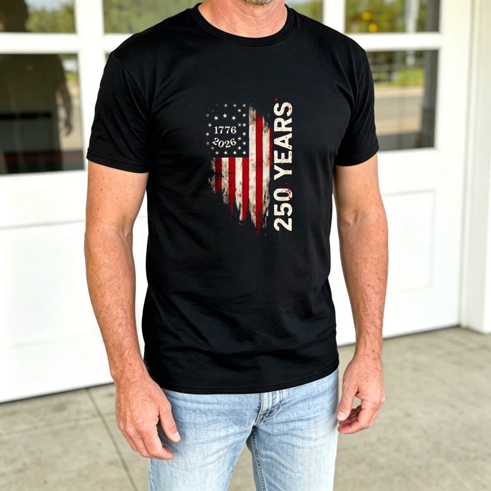 Patriotic American Flag Design Classic T-Shirt 250 Years 1776 2026