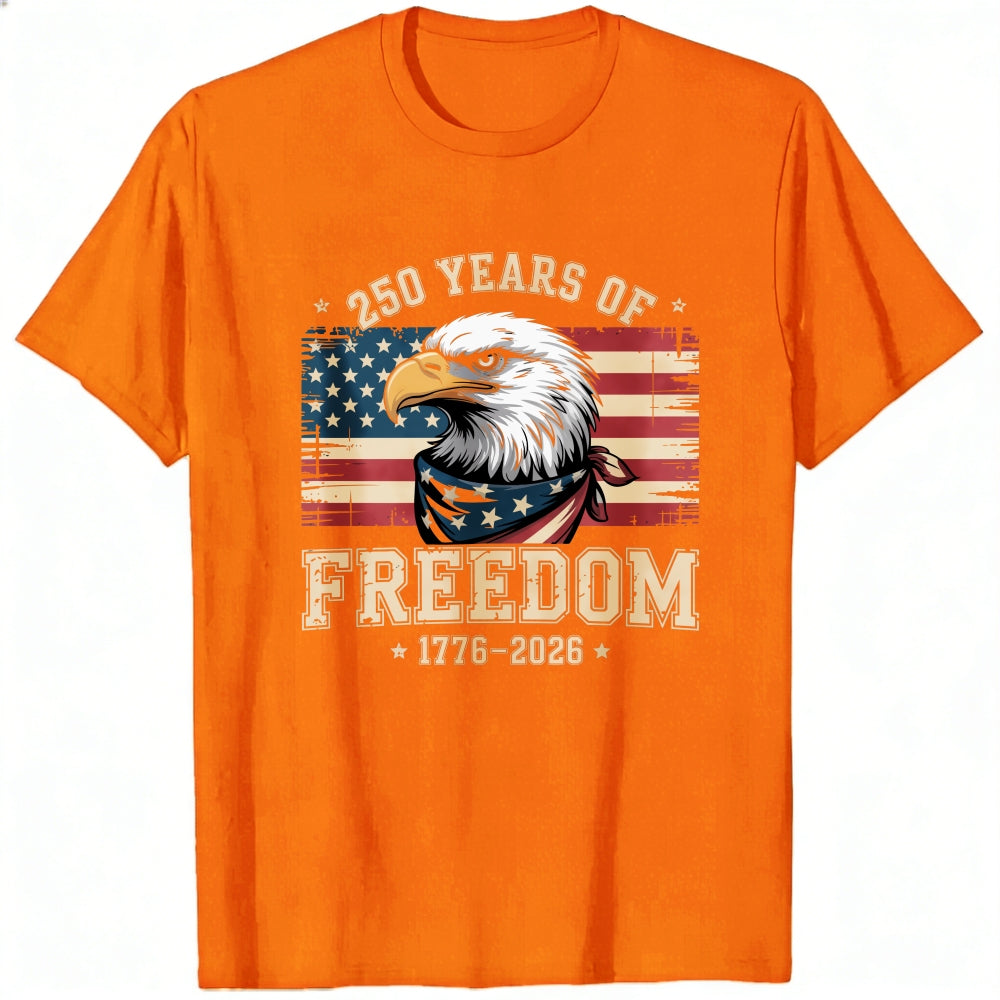American Eagle Patriotic Design Classic T-Shirt 250 Years Of Freedom 1776 2026