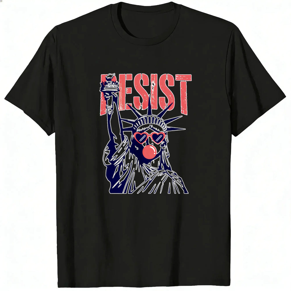 Political Statement Classic T-Shirt Resist Statue Of Liberty
