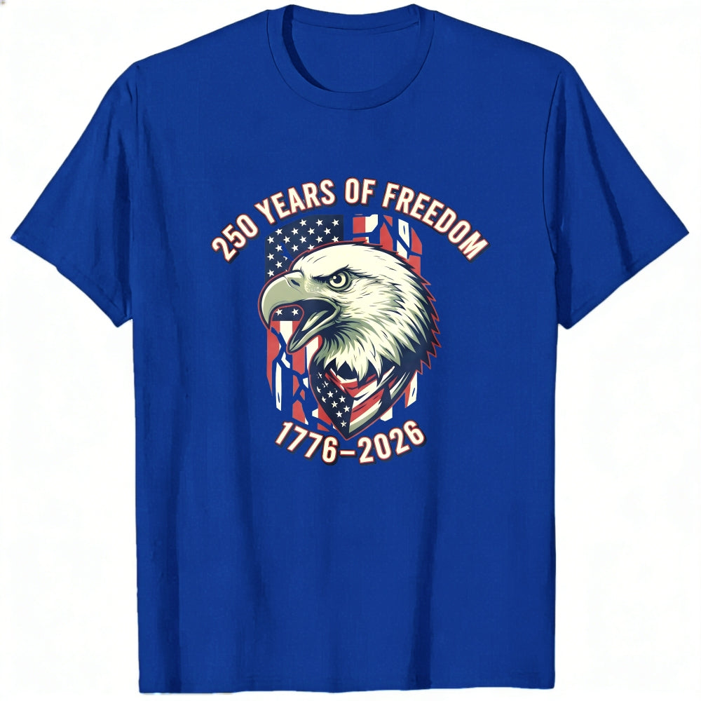 American Eagle Patriotic Design Classic T-Shirt 250 Years Of Freedom 1776 2026