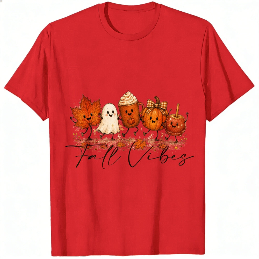 Cute Autumn Kawaii Characters Fall Vibes Classic T-Shirt