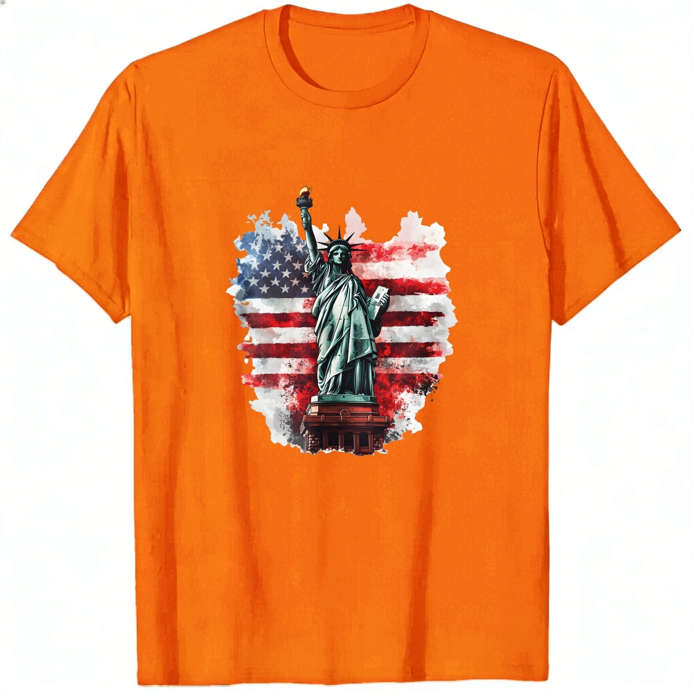 American Flag Statue Of Liberty Classic T-Shirt