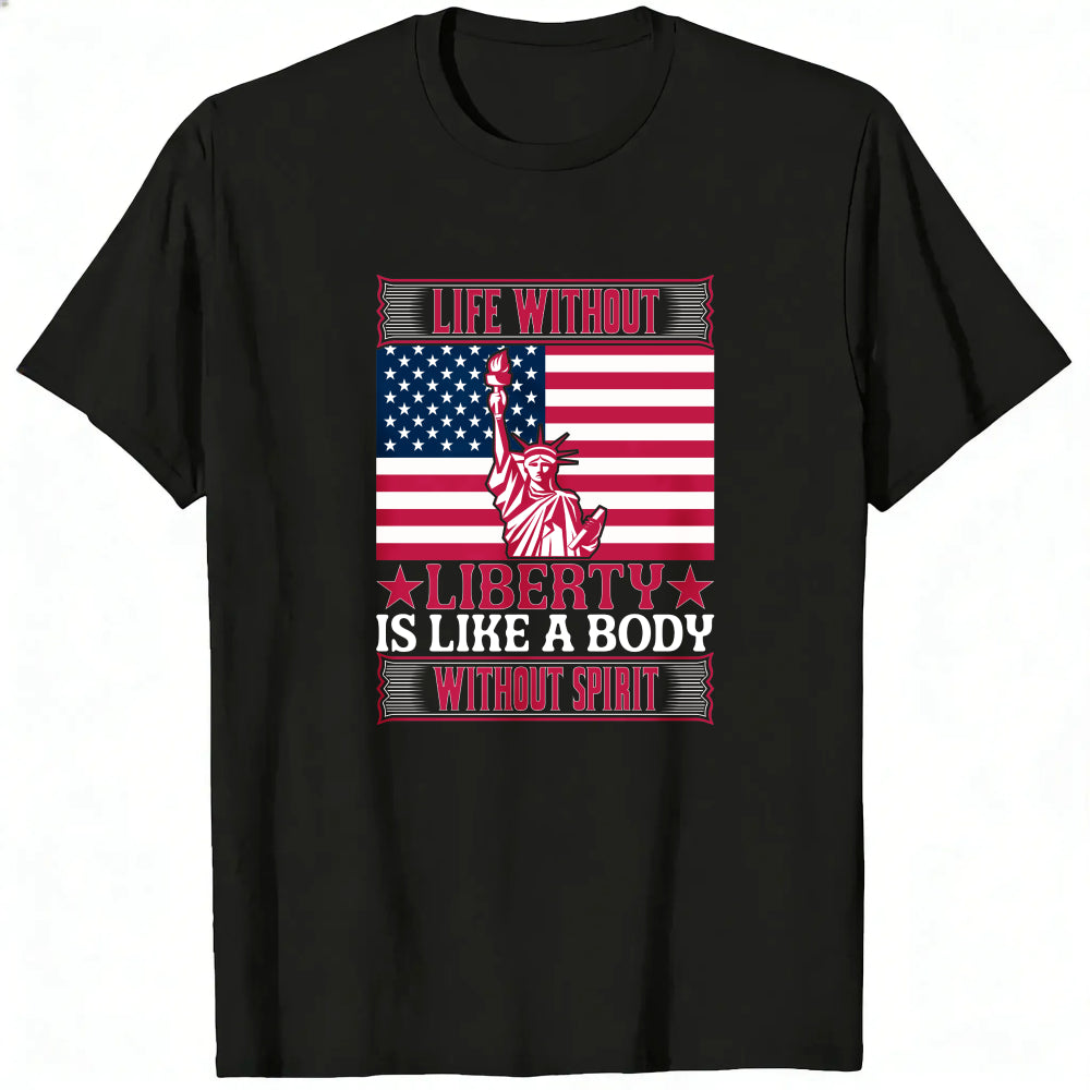 Patriotic American Flag Statue Of Liberty Classic T-Shirt
