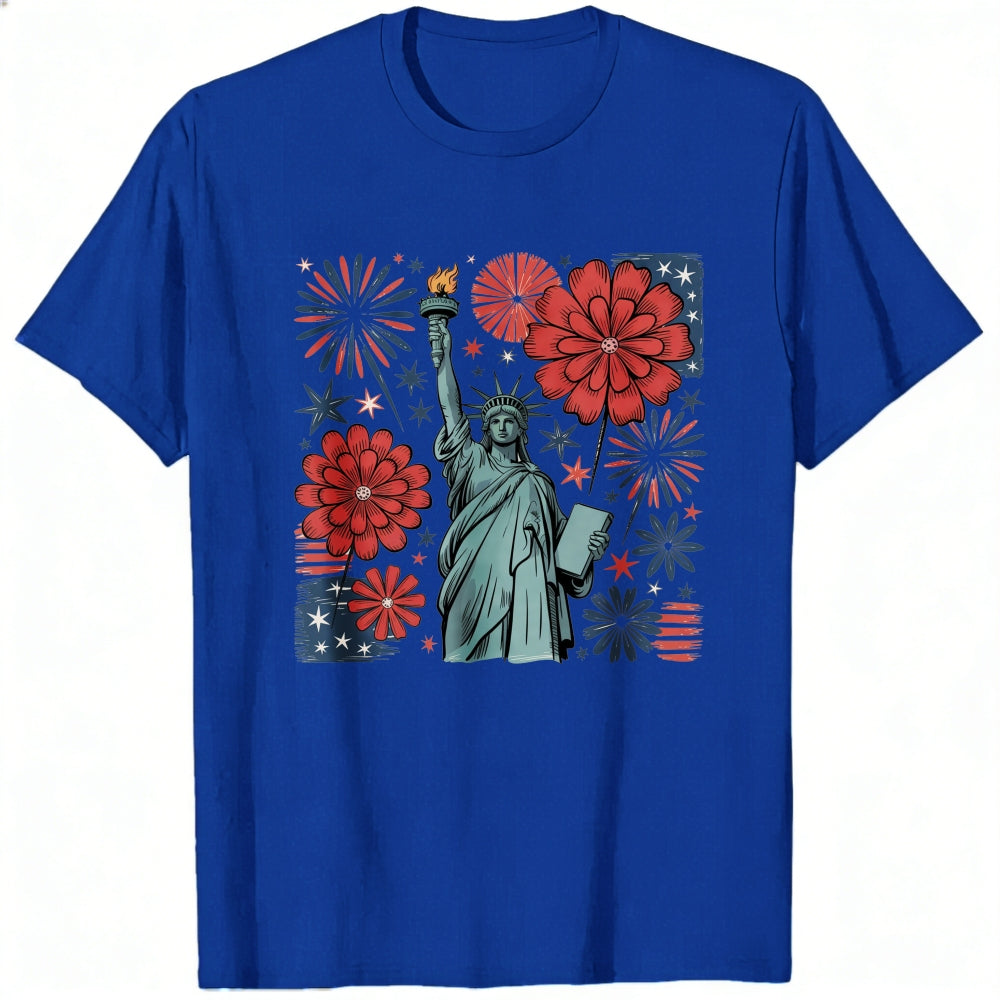 Patriotic American Flag Statue Of Liberty Classic T-Shirt