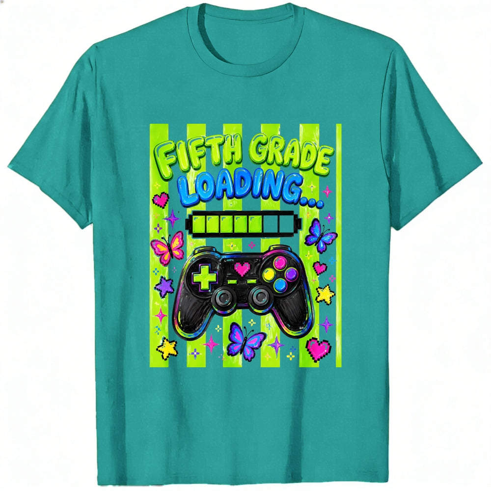 Cute Gamer Girl Fifth Grade Loading Classic T-Shirt
