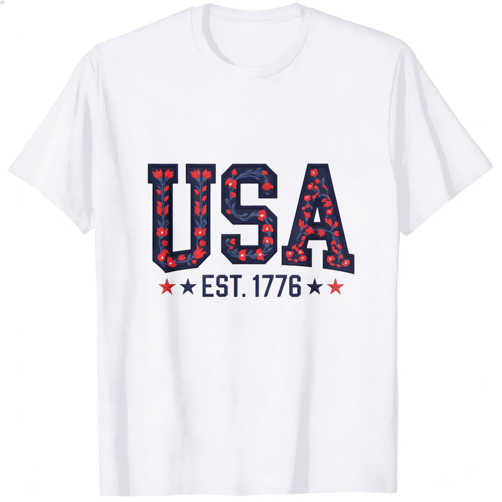 Patriotic Usa Flag Pattern Classic T-Shirt