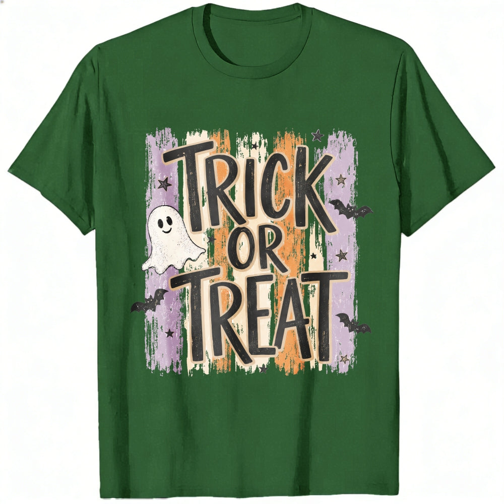 Halloween Trick Or Treat Ghost Bat Classic T-Shirt