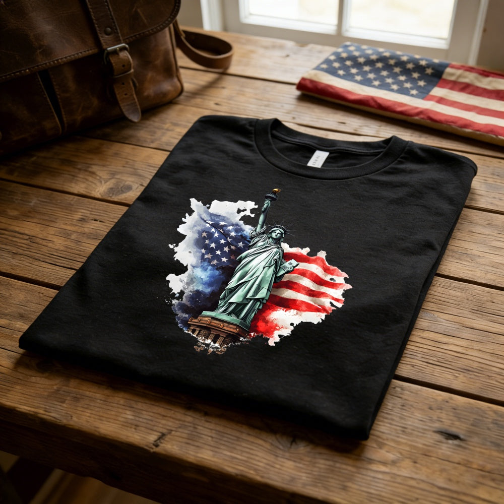 American Flag Statue Of Liberty Classic T-Shirt