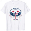 Patriotic American Flag Cross Wings Classic T-Shirt Faith Freedom 250 Years 1776 2026