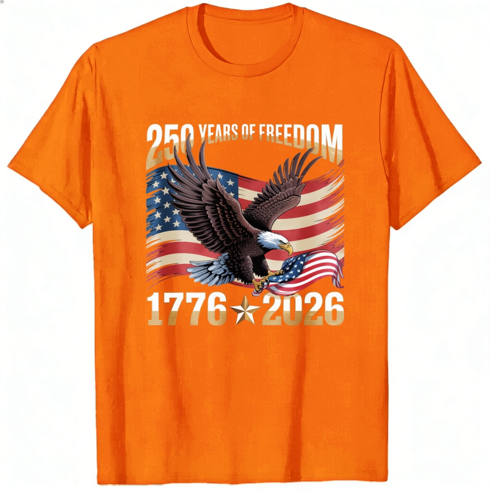 Patriotic Eagle American Flag 250 Years Of Freedom 1776 2026 Classic T-Shirt