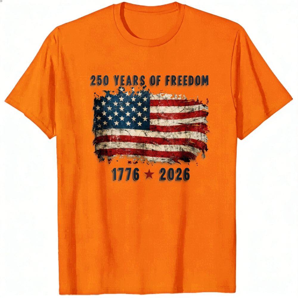 Patriotic American Flag Design Classic T-Shirt 250 Years Of Freedom 1776 2026