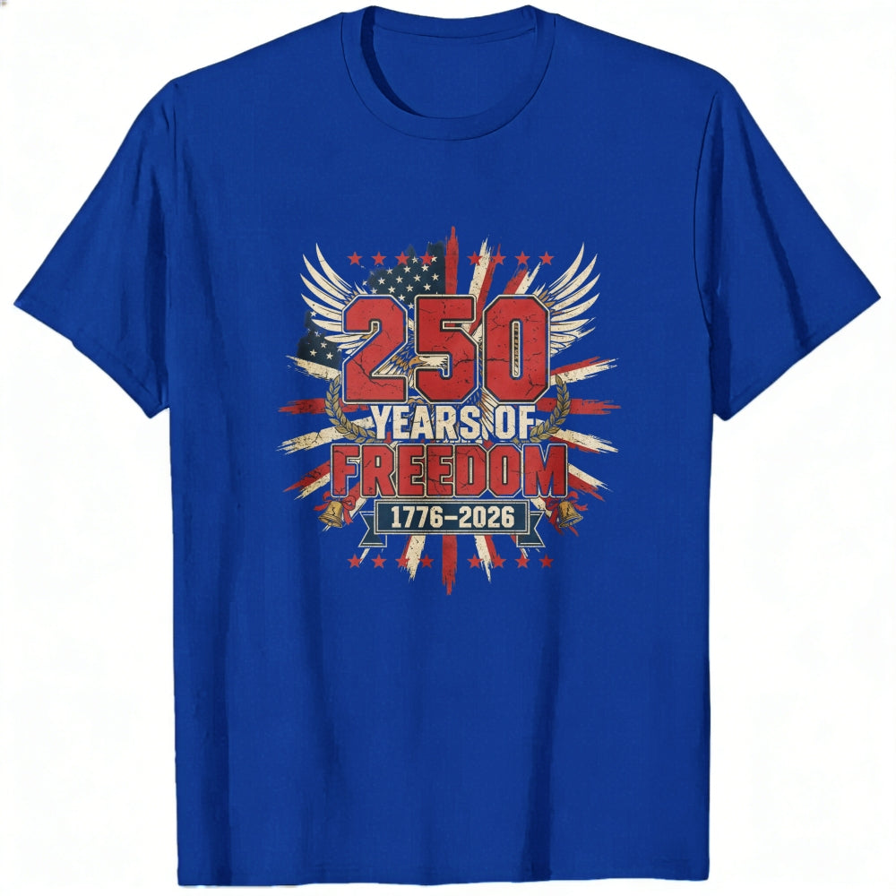 Patriotic American Flag Wings 250 Freedom 1776 2026 Classic T-Shirt