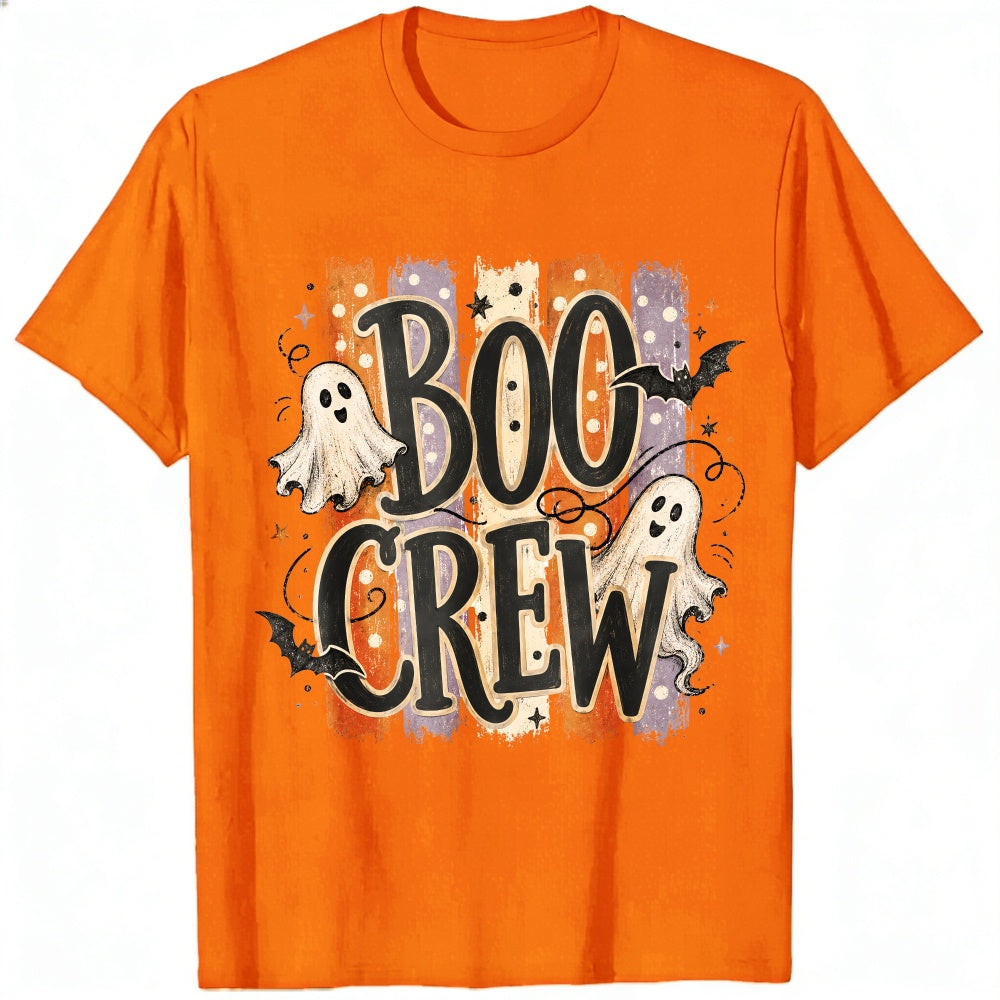 Halloween Funny Boo Crew Ghost Bat Classic T-Shirt