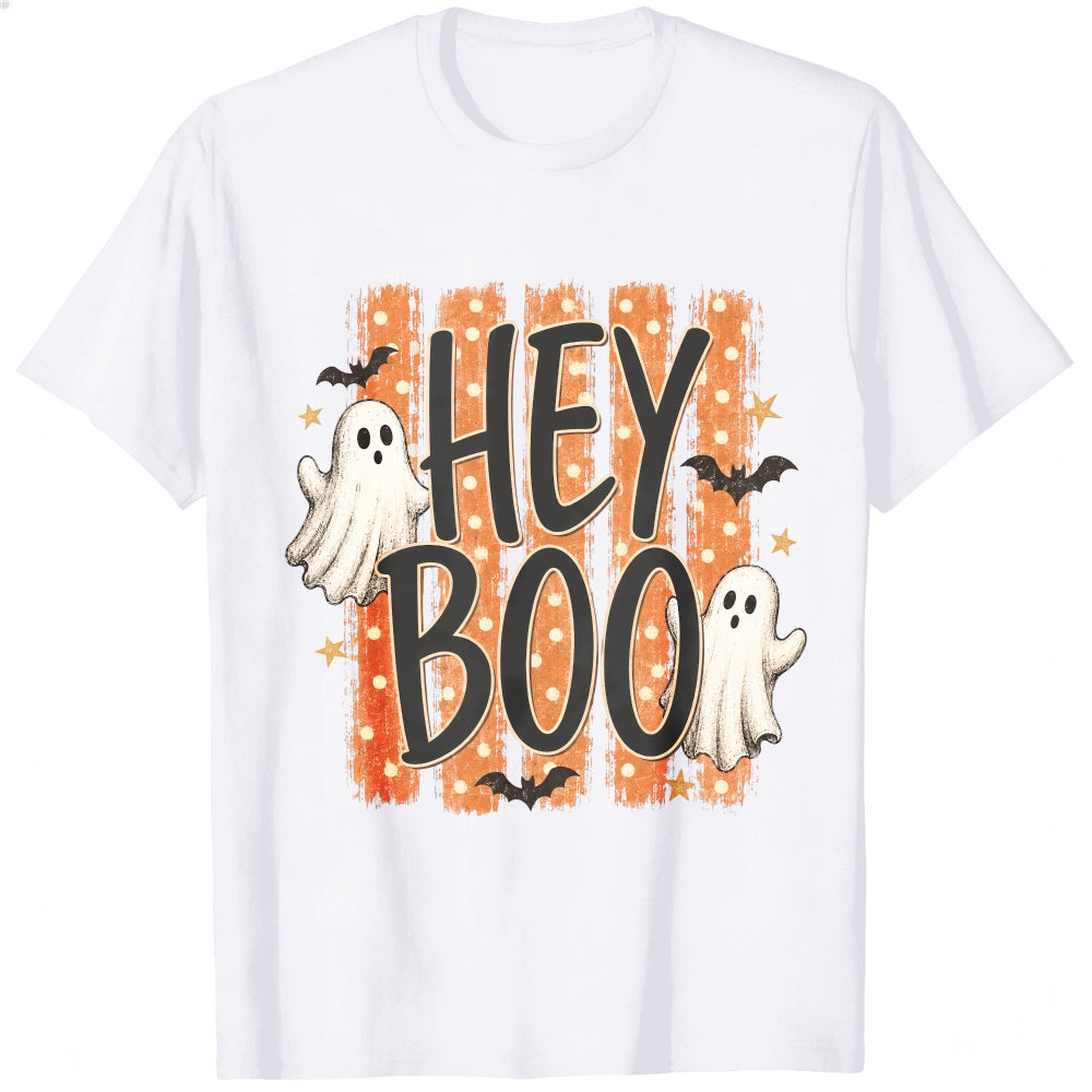 Cute Halloween Ghost Bat Hey Boo Classic T-Shirt