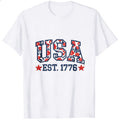 Patriotic Usa Flag Pattern Classic T-Shirt