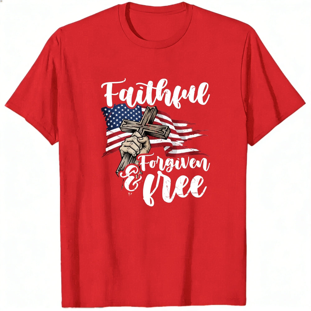 Patriotic Christian Faithful And Free Classic T-Shirt