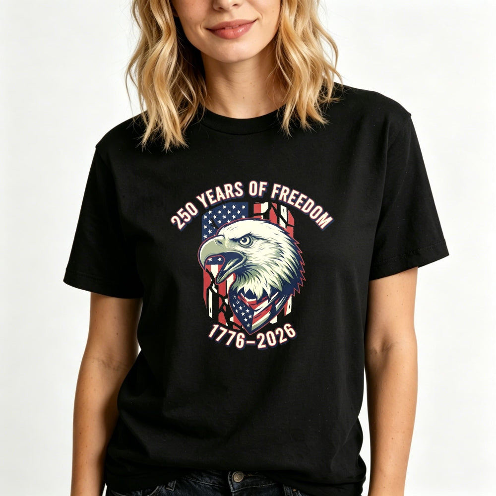American Eagle Patriotic Design Classic T-Shirt 250 Years Of Freedom 1776 2026