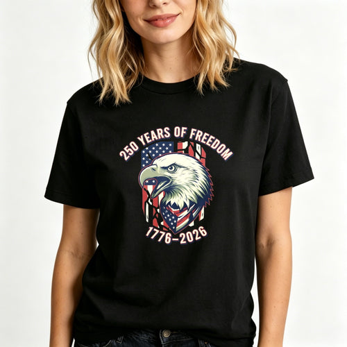 American Eagle Patriotic Design Classic T-Shirt 250 Years Of Freedom 1776 2026