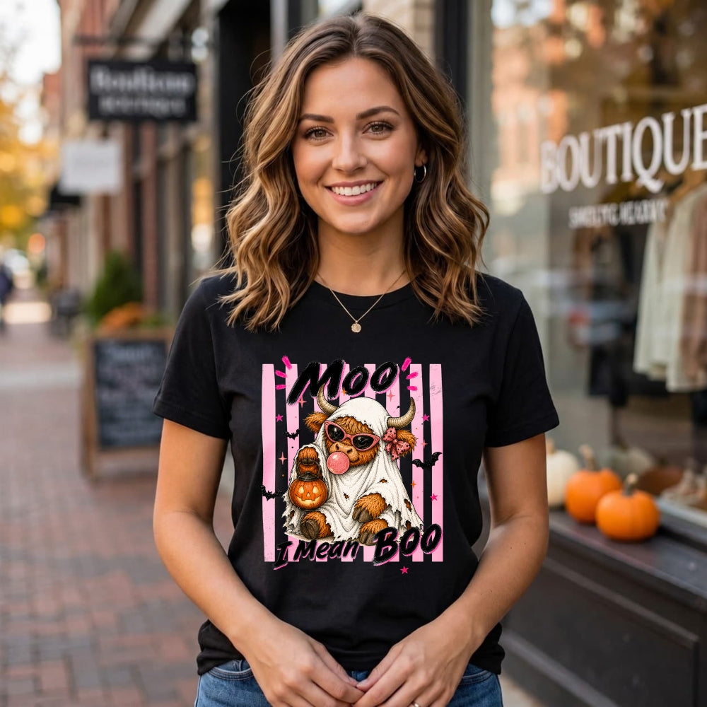 Funny Halloween Cow Ghost Moo I Mean Boo Classic T-Shirt