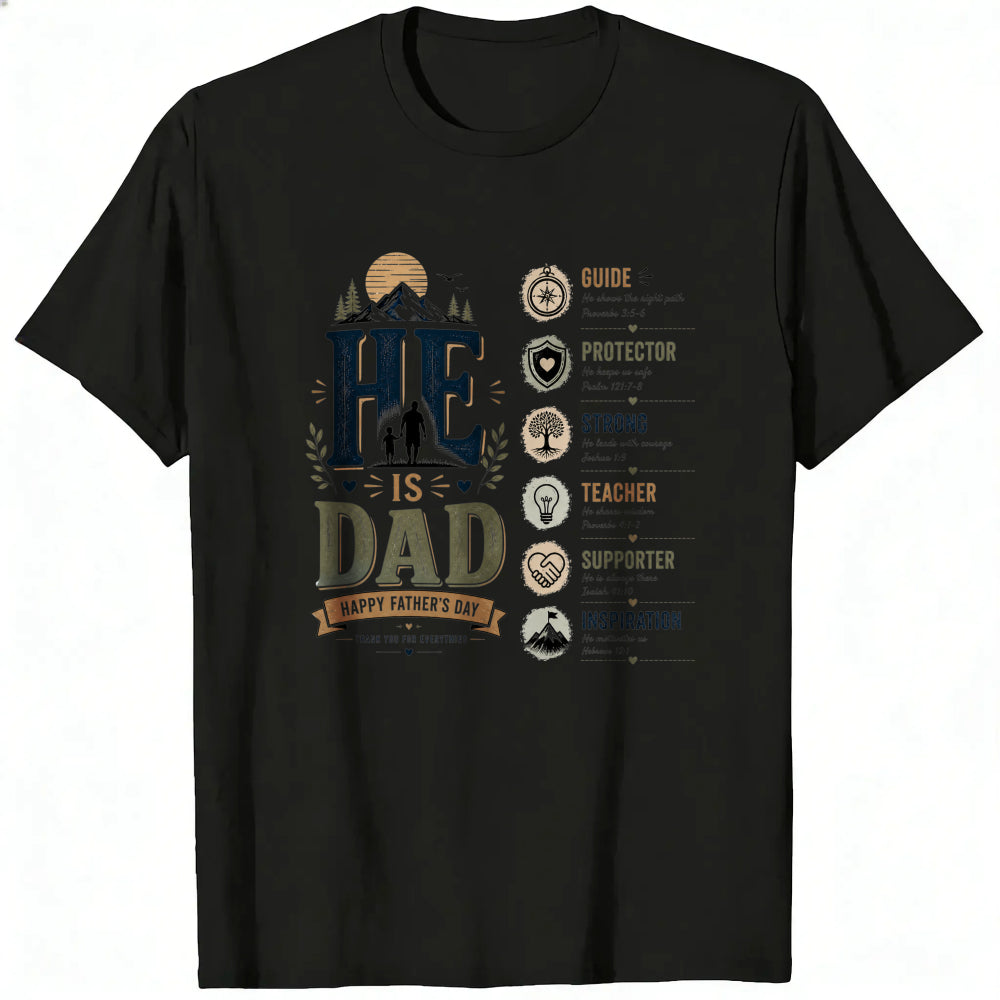 Retro Typography Classic T-Shirt He Is Dad Father's Day Design