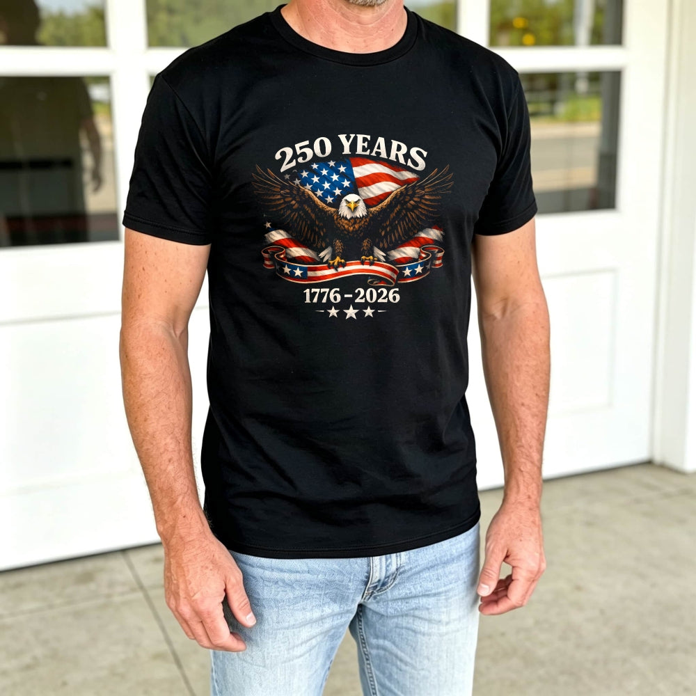 Patriotic Eagle American Flag 250 Years 1776 2026 Classic T-Shirt