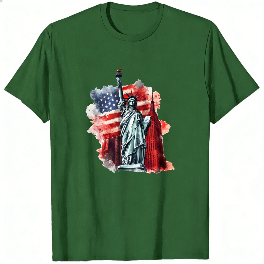 American Flag Statue Of Liberty Classic T-Shirt