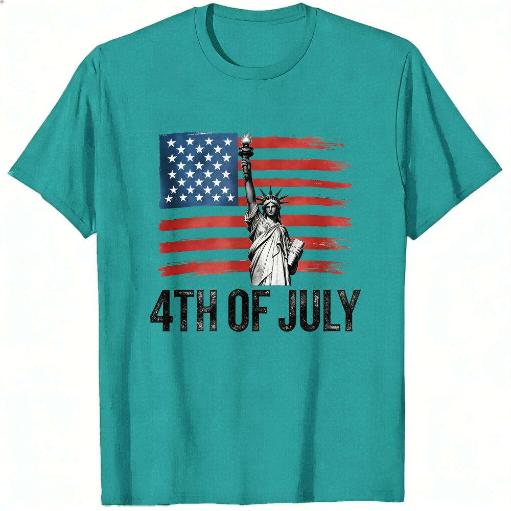 Patriotic American Flag Statue Of Liberty Classic T-Shirt 4th Of July