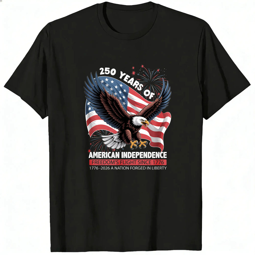 Patriotic Eagle American Flag Classic T-Shirt 250 Years Of American Independence Freedom S Flight Since 1776