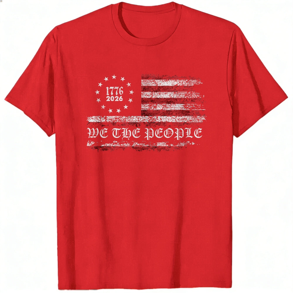 Patriotic American Flag Design Classic T-Shirt We The People 1776 2026