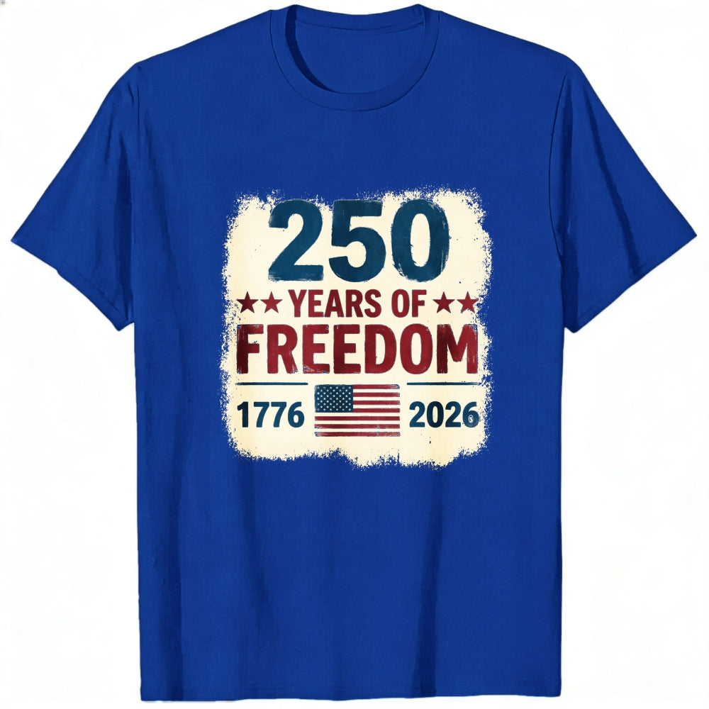 Patriotic American Independence Day 250 Years Of Freedom Classic T-Shirt