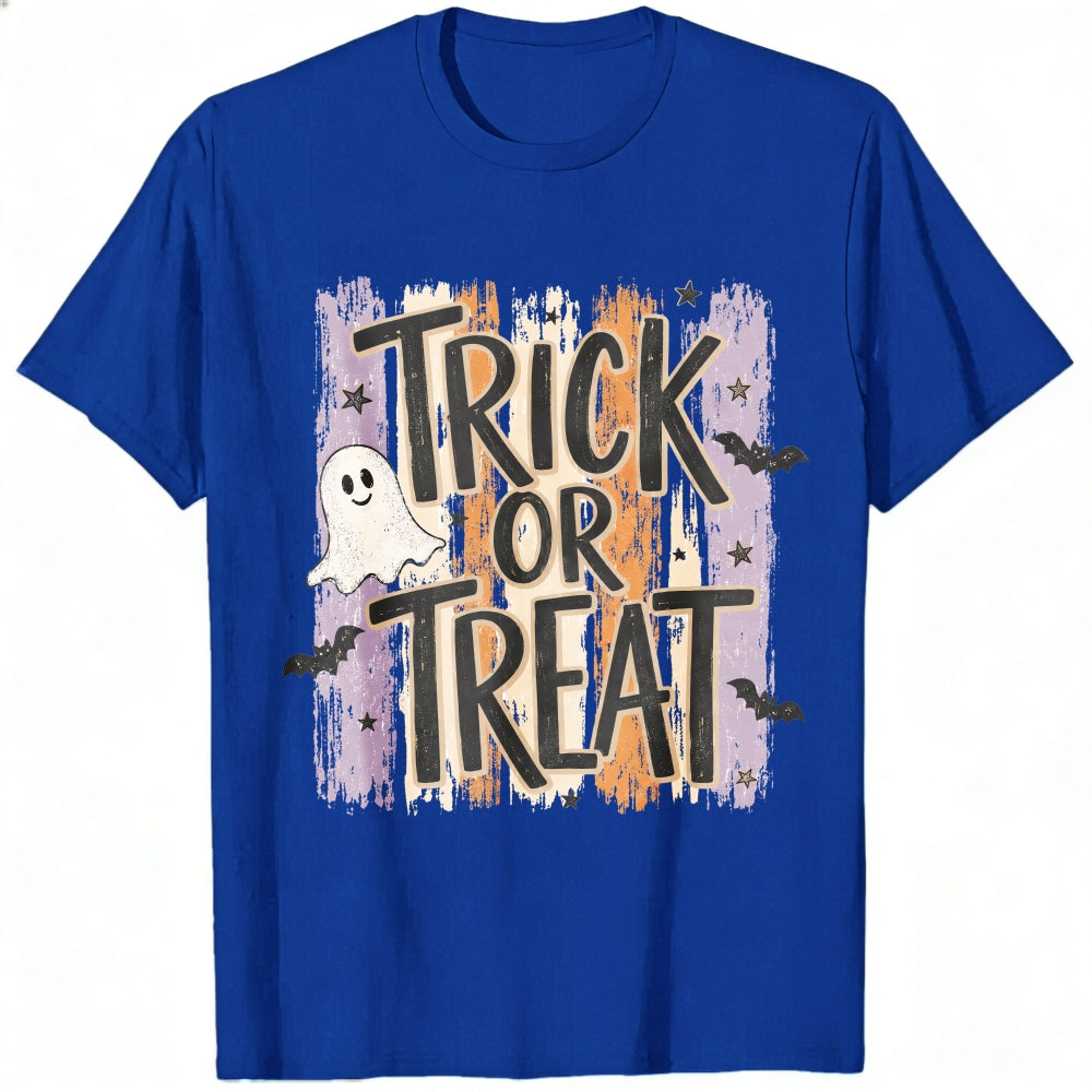 Halloween Trick Or Treat Ghost Bat Classic T-Shirt