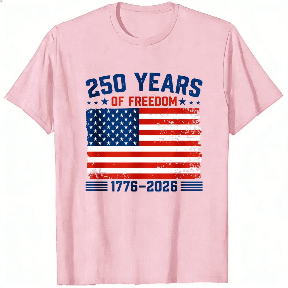 Patriotic American Flag Design Classic T-Shirt 250 Years Of Freedom 1776 2026