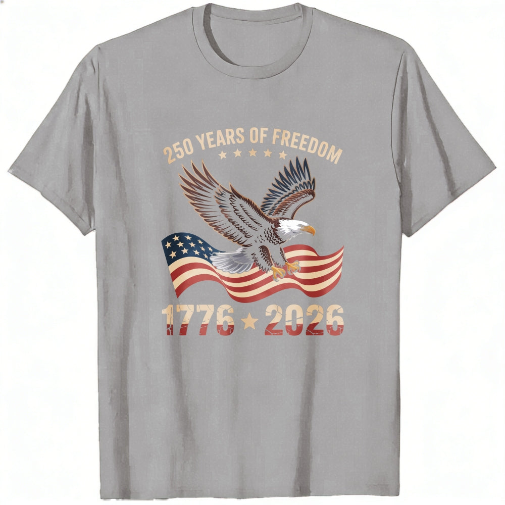 Patriotic Eagle American Flag 250 Years Of Freedom 1776 2026 Classic T-Shirt