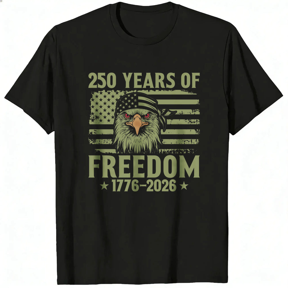 Patriotic Eagle American Flag Classic T-Shirt 250 Years Of Freedom 1776 2026