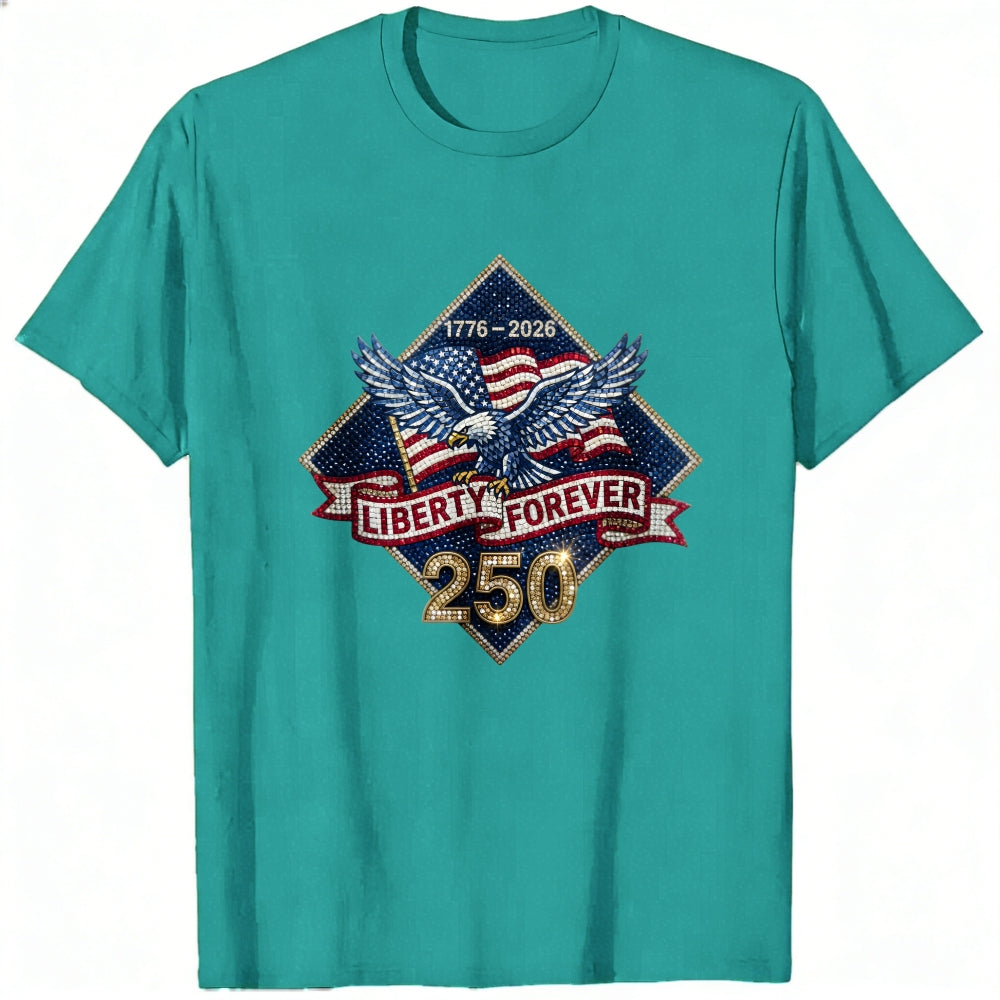 Patriotic Eagle American Flag 1776 2026 Liberty Forever 250 Classic T-Shirt