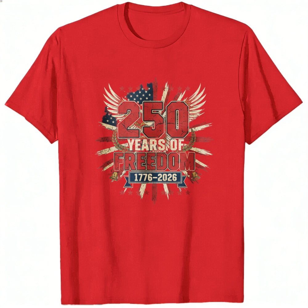 Patriotic American Flag Wings 250 Freedom 1776 2026 Classic T-Shirt