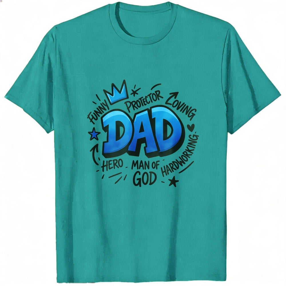 Funny Protector Loving Dad Hero Man Of God Hardworking Classic T-Shirt