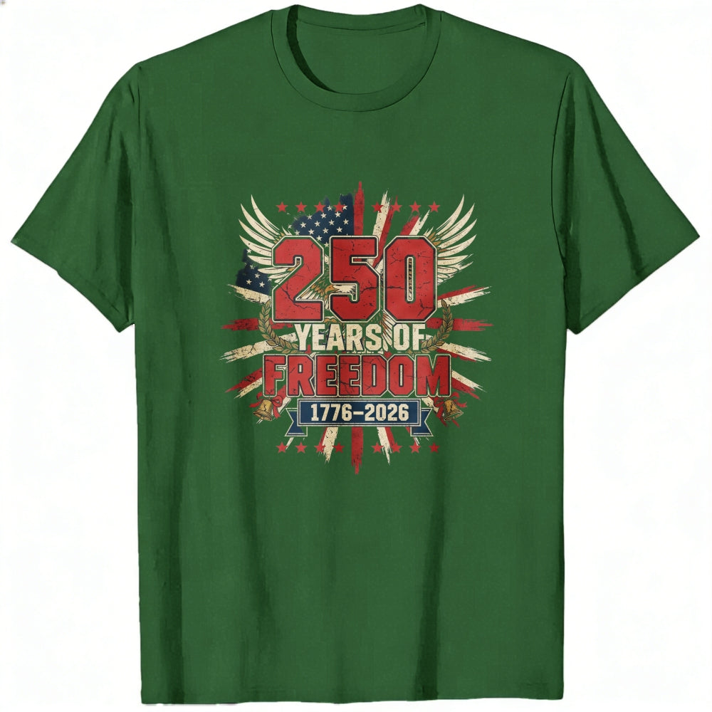 Patriotic American Flag Wings 250 Freedom 1776 2026 Classic T-Shirt
