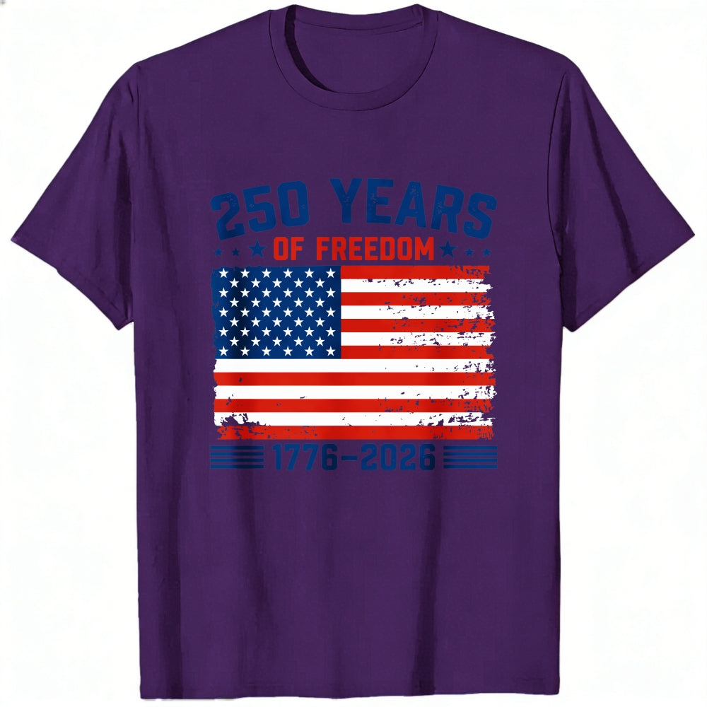 Patriotic American Flag Design Classic T-Shirt 250 Years Of Freedom 1776 2026