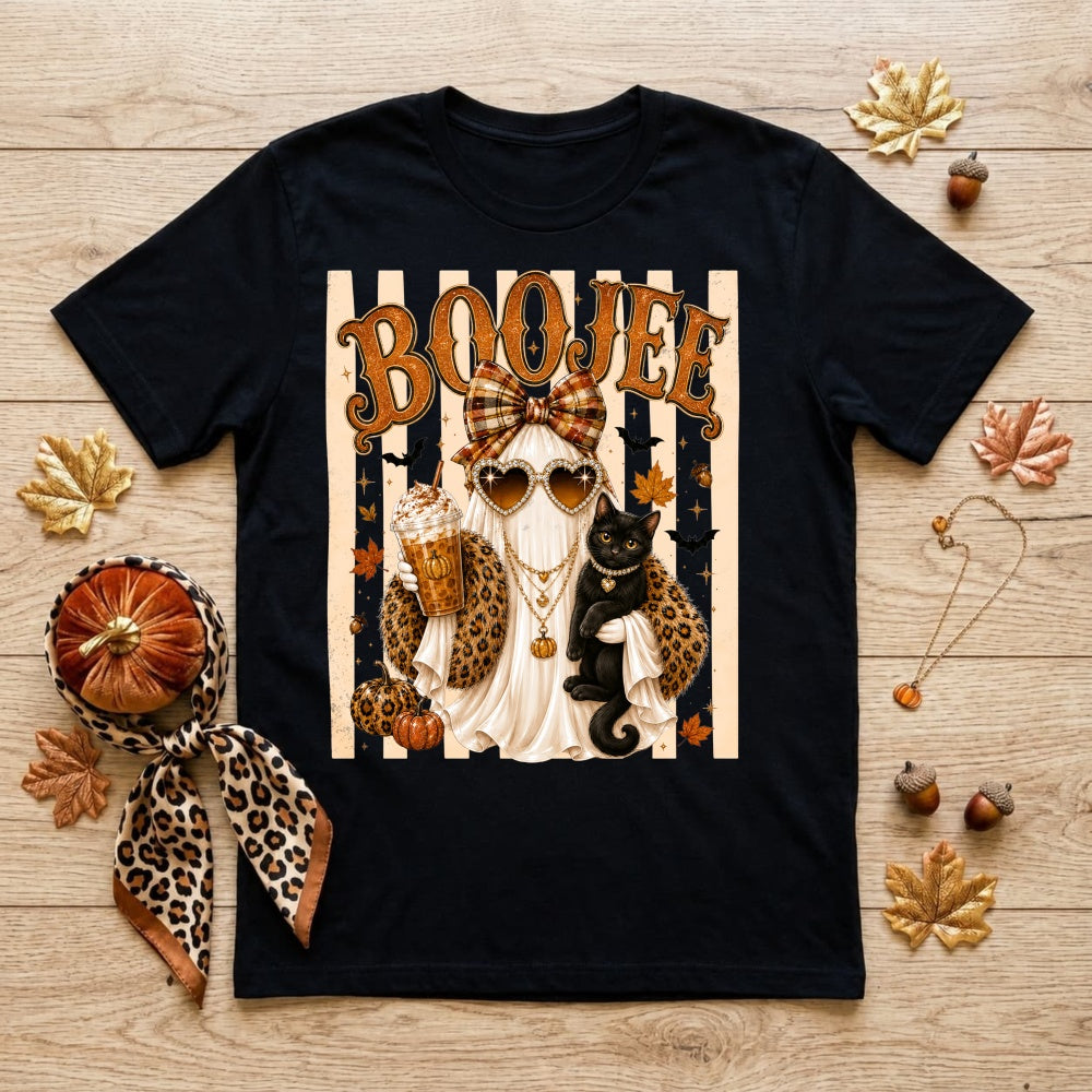 Funny Booje Ghost Leopard Print Halloween Classic T-Shirt