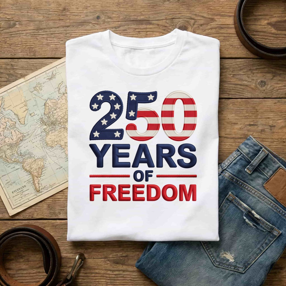 Patriotic American Flag Design Classic T-Shirt 250 Years Of Freedom